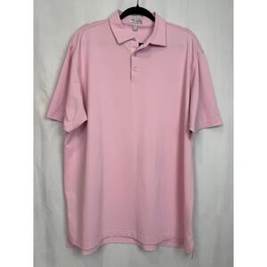 Peter Millar Summer Comfort Golf Polo Shirt Men's XL Pink Short Sleeve Stretch